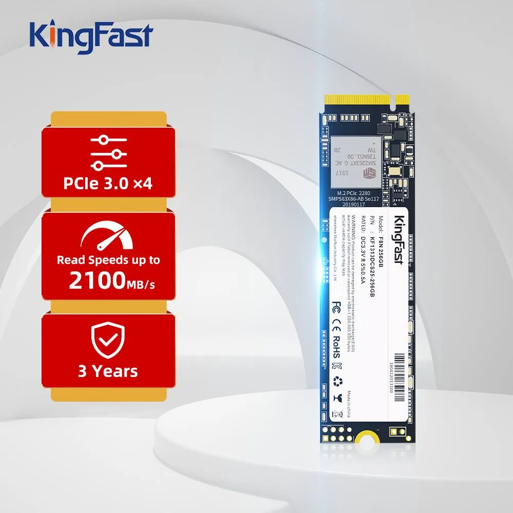 Drives KingFast SSD m2 NVME 128GB 256GB 512GB 1TB Solid State Drive M.2 SSD NVME PCIE 2280 HD Internal Hard Disk for Laptop Desktop