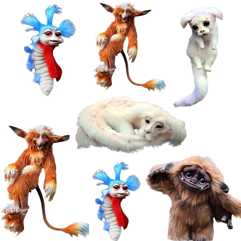 Dekorativa föremål Figurer Roliga Present Plush Doll Worm från Labyrinth Falkor The Neverending Story Fuchur Handmade Baby Ludo Labyrinths Toy#G3 230531