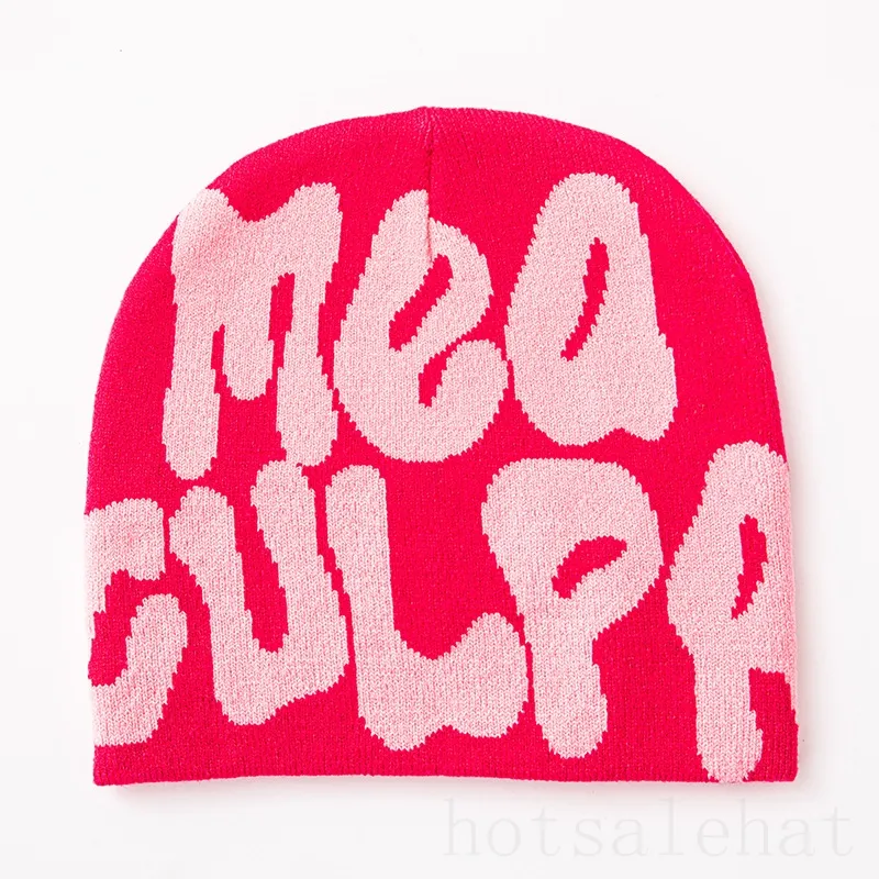 Knitted Mea Culpas Vailies Soft Designer Hats for Men Modne zimowe projektant na świeżym powietrzu Moda Piękna czarna czaszka czaszka Y2K Kobiety popularne MZ09 C23
