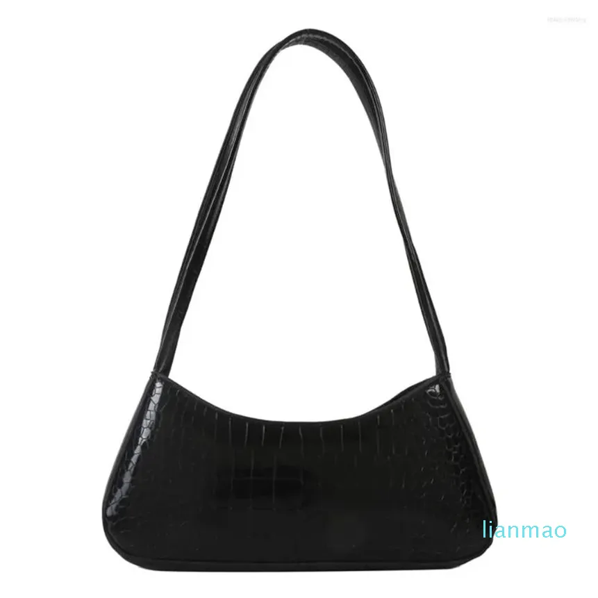 Sacs de soirée brillant femme sac à main femmes sac à bandoulière en cuir PU motif Crocodile fourre-tout Simple aisselle couleur unie filles pochette