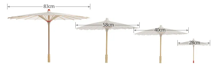 Prosta dekoracja obchodów bambusowy papierowy papier parasol ręcznie robiony malarstwo puste papierowe parasol starożytny chiński parasol dekoracyjny parasol