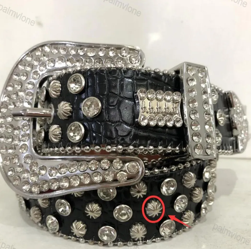 Tasarımcı BB Simon Kemer BB Kemer Rhinestone Erkekler İçin Batı Deri Kemeri Kadınlar Vintage Bling Bel Kemerleri Pantolon için Kot Pırıl