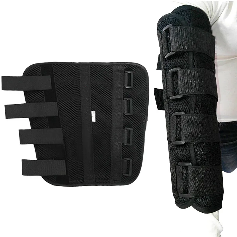 Coude Genouillères Réglable Coude Récupération Bras Attelle Attelle Soutien Protéger Bande Ceinture Sangle avec 3 Plaques En Acier Fixes pour Enfants Adultes 230601