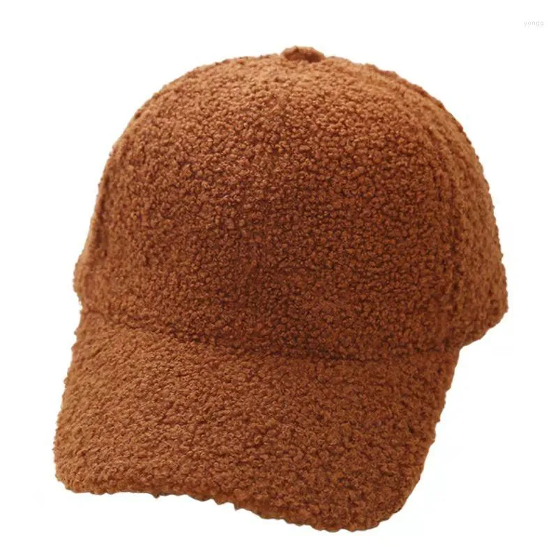 Ball Caps Polyester Fleece Gorras Warm Winter Hoed Honkbal Voor Vrouwen Bruin Beige Kaki Grijs Roze