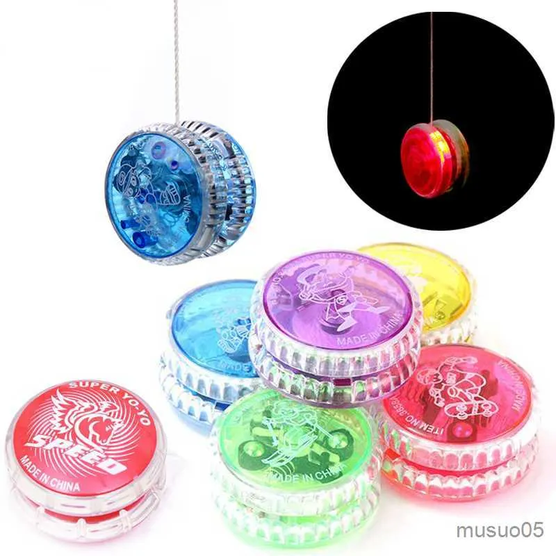 Yoyo NEW LED Flashing YoYo Ball Classic Children Clutch Magic Yo-Yo Toys for Kids Party Fashion Toy 1pc R230619