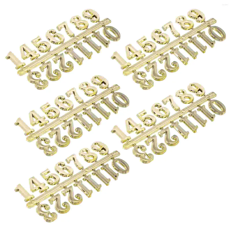 ウォールクロック5セットクロックナンバープレートアラビア数字装飾3次元DIYプラスチックデジタル