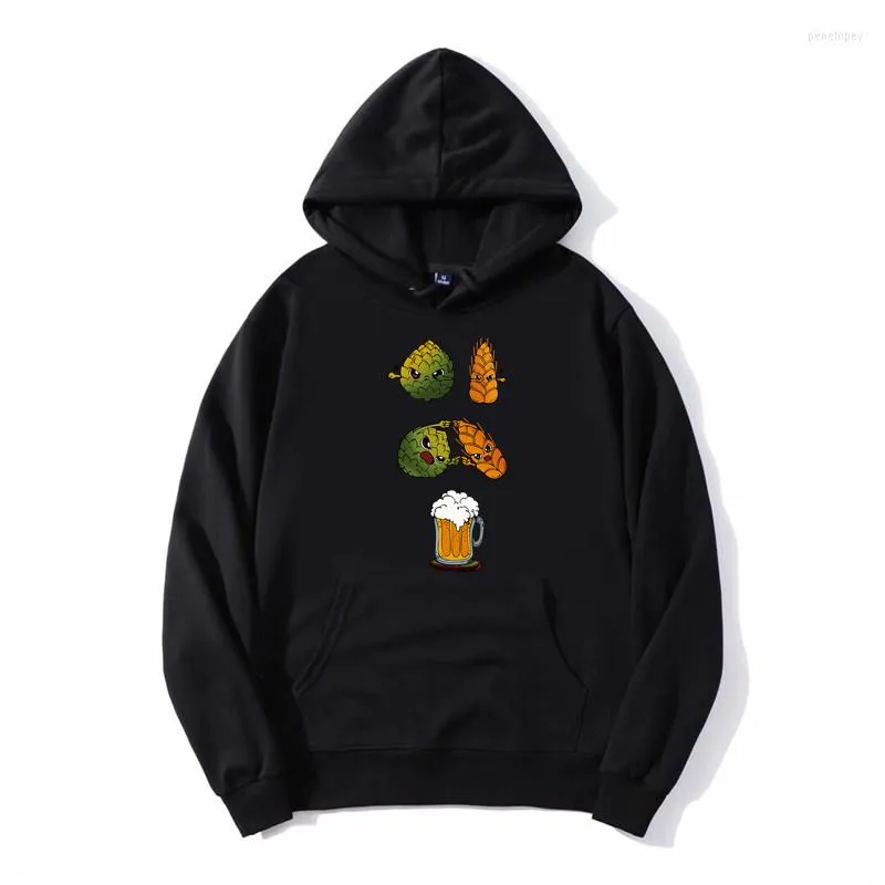 Erkek Hoodies Bira Füzyon Buğday Dövüşü Hoodie Rahat Camiseta Oktoberfest Karikatür Erkekler Hooded Sweatshirt Harajuku Street Giyim