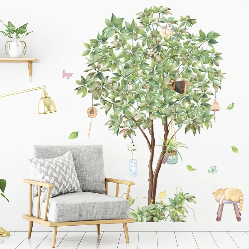 Wall Stickers Large Nordic Tree Living room Decoration Bedroom Home Decor Removable Decals For Room Decorative Wallpapers 230531