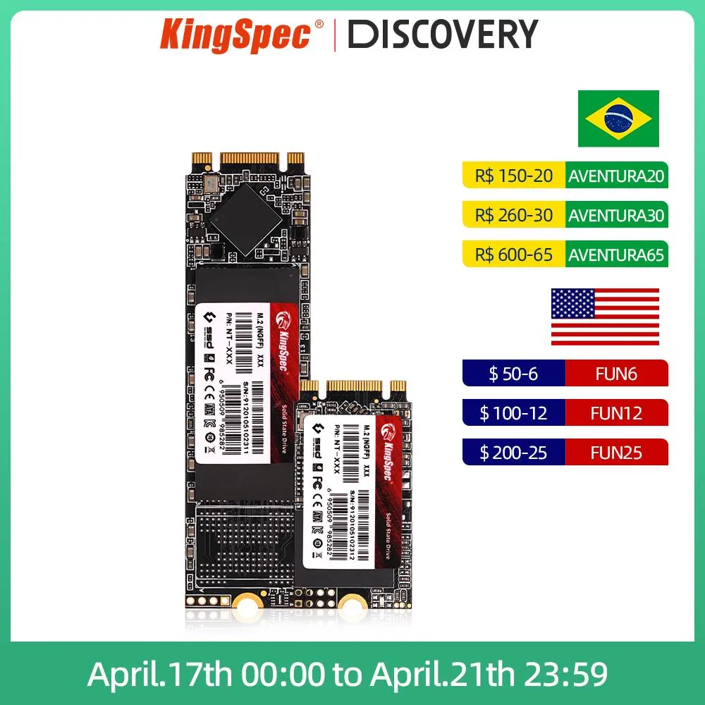 Drijft Kingspec M2 SSD 128 GB M.2 SATA SSD 256 GB 512GB SSD 1TB 2TB HDD Solid State Drive HD Hard Disk voor laptop Desktop Acer/HP/Asus