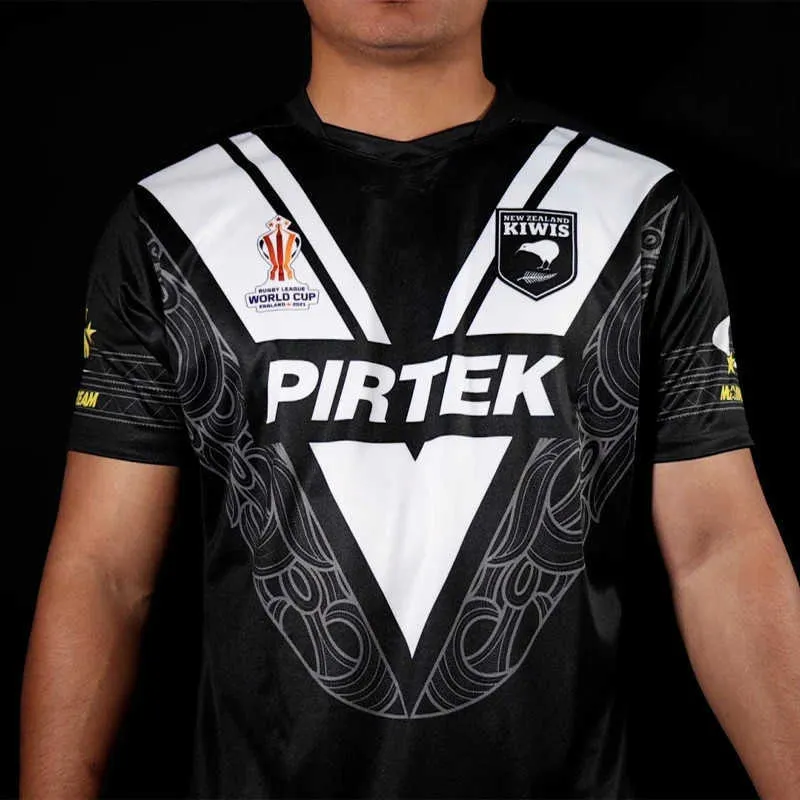 2023 New Fashion T-shirts Rugby Clothingmen's Men's Kiwis League Mens Home Jersey Shirt Size