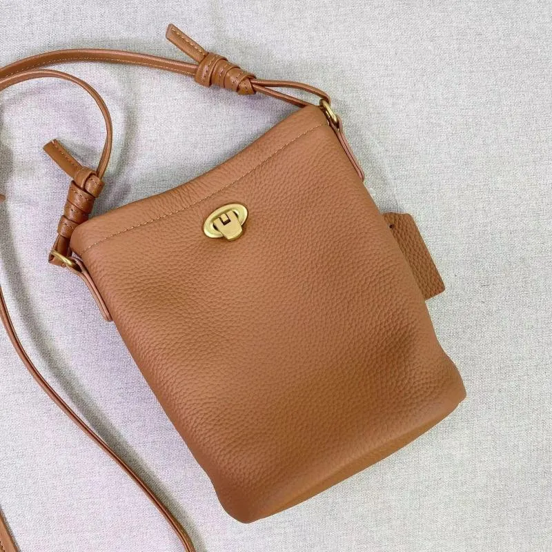 Torby wieczorowe prawdziwe skórzane małe ramię krowi krowi krowi skóra messenger crossbody torba w stylu Korea Telefon komórkowy prosty swobodny