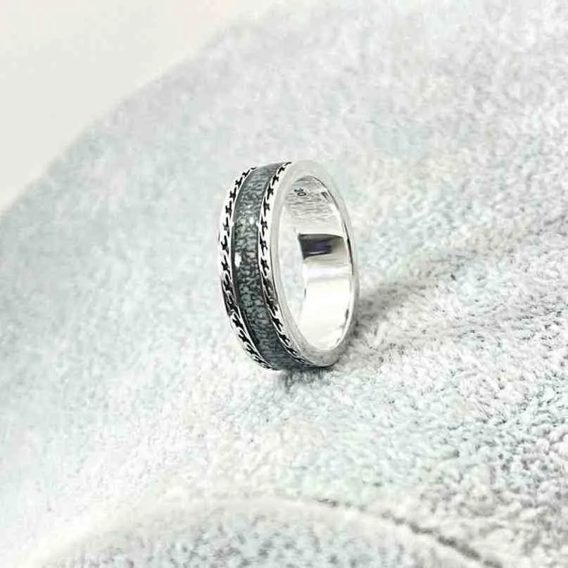 60% rabatt designer smycken armband halsbands ring sammanlåsande emaljsten fina män kvinnors ring enkla par samma ringnya smycken