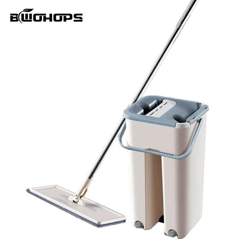 Mops Hartboden Flachmopp Mikrofaser Magic Mops Eimer Haushaltsreinigung Schmutzig Staubfrei Händewaschen Trocknen Squeeze Balai Wischen Z0601