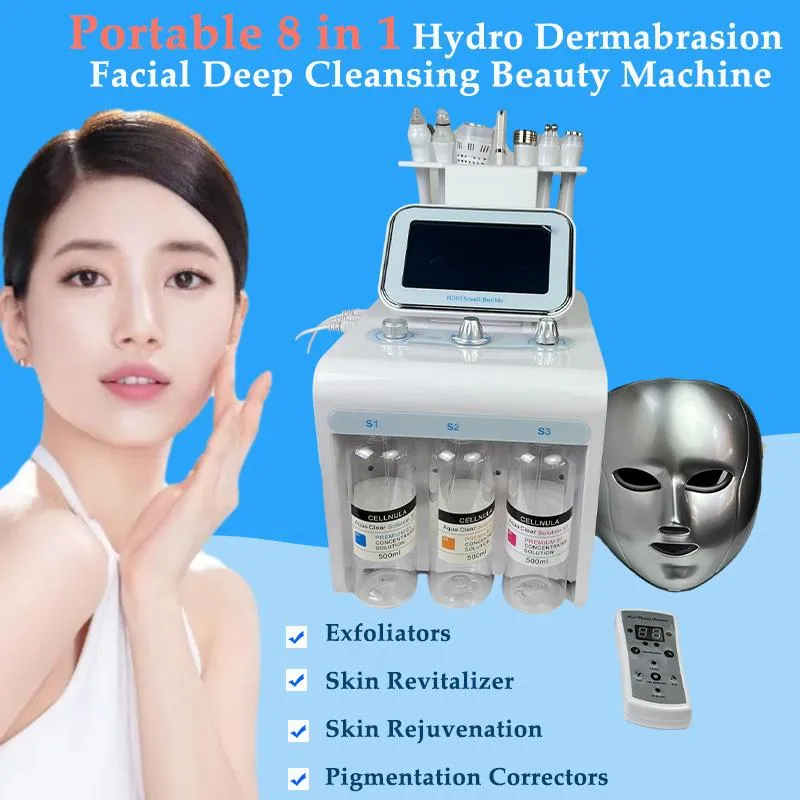 Epilator Professional 8 in 1 Deep Cleansing Blackhead Removal Skin Rejuvenation Hydro Dermabrasion Beauty Machine