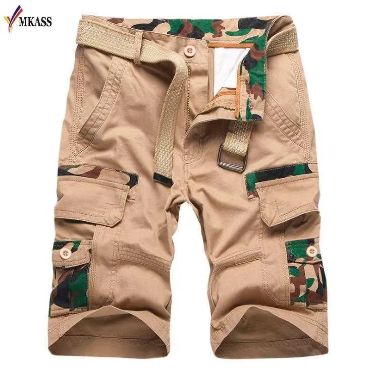 2019 Mens New Casual Camouflage Cotton Shorts Male Streetwear Loose Work Cargo Shorts Summer Man Military Short Size 40