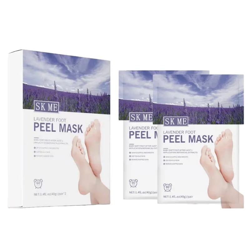 Feet Exfoliant Lavender Foot Peel Mask For Pedicure Skin Care Products Socks Dead Skin Removal Foot Spa Feet Care Detox Foot Patch