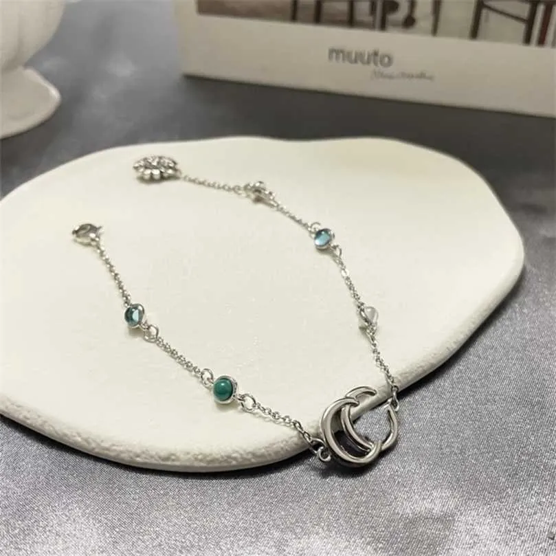 50% di sconto gioielli di design braccialetto collana anello mano ornamento usato Little Daisy Flower Turquoise ins bracciale da donna regalo per fidanzate