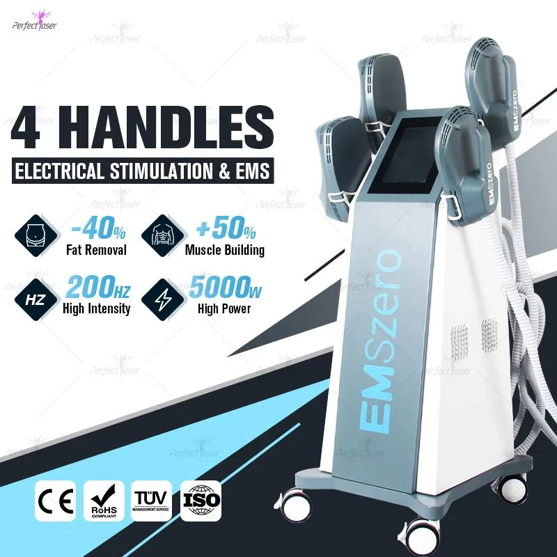 EMSlim Neo 6000w 14 Тесла для похудения тела Hiemt EMSzero Machine 4 Ручка RF и EMS Тазовая стимуляция Pad Альтернатива