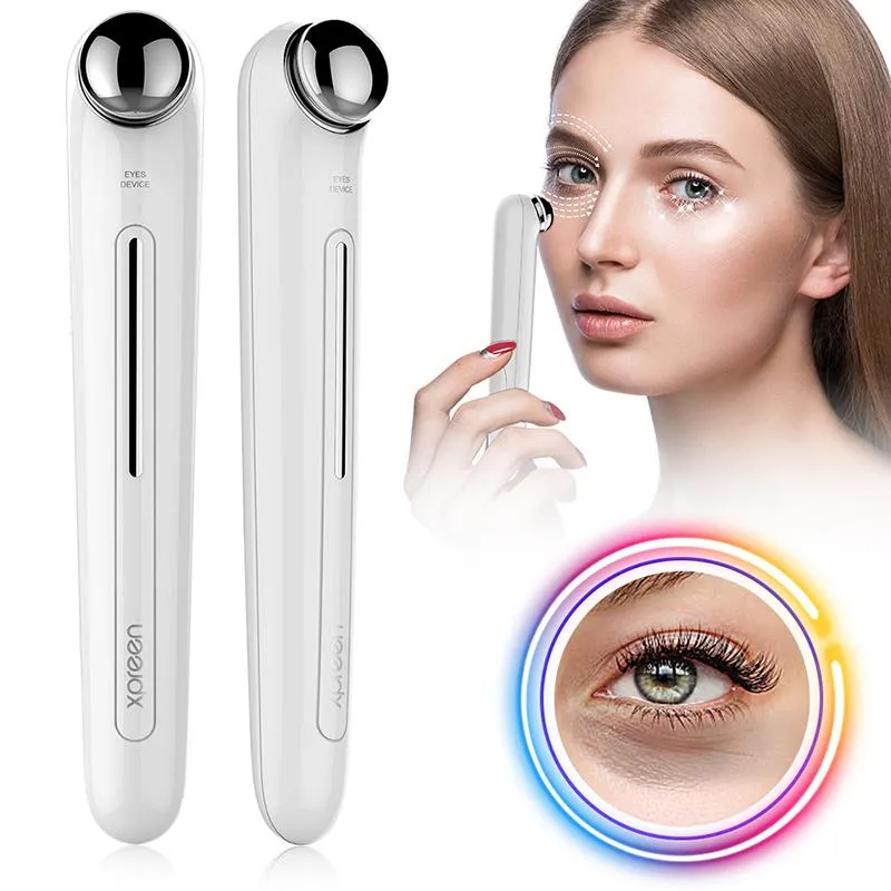 Massageador xpreen portátil antienvelhecimento olhos massageador íon remendo alívio massagem hine rugas elétrica removedor de círculo escuro ferramenta cuidados beleza