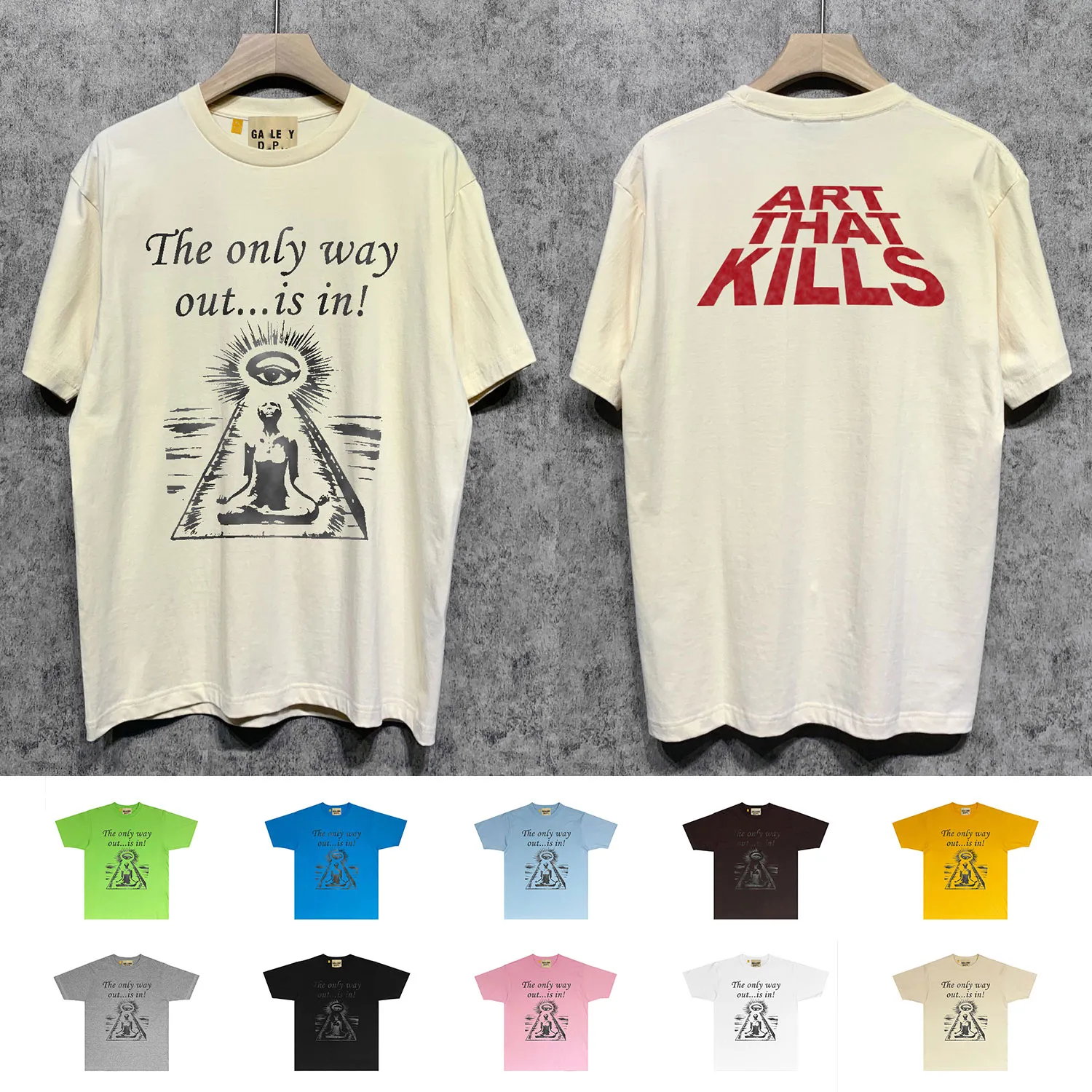 Galleryes dept mens t shirt 디자이너 셔츠 여름 새 tshirt 루즈 코튼 셔츠 럭셔리 남성 폴로 셔츠 셔츠