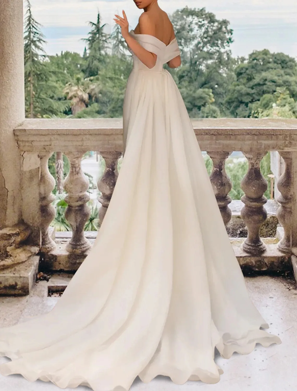 open lace back dress Silk Organza Dress main image 1