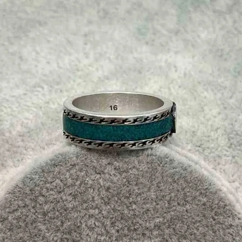 50% off designer jewelry bracelet necklace ring enamel interlocking ring men's women's Woven piping decorated with green Silvernew jewellery