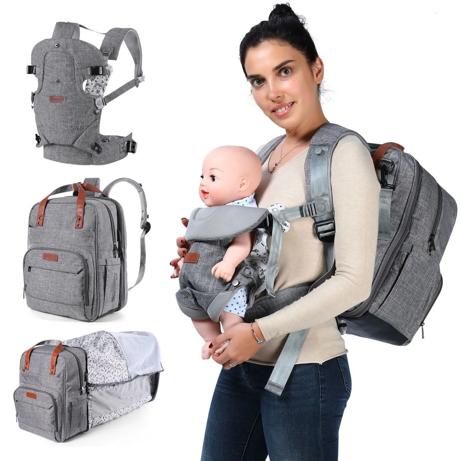 Wickeltaschen, Umstandsrucksack für Babys, multifunktional, für Mütter mit Träger, geborene Mamatasche, Mummy 230601