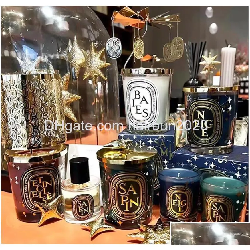 Candles 190G Scented Candle Including Box Dip Colllection Bougie Pare Christmas Limited Gift Set Holiday Wedding Com Dhdnm