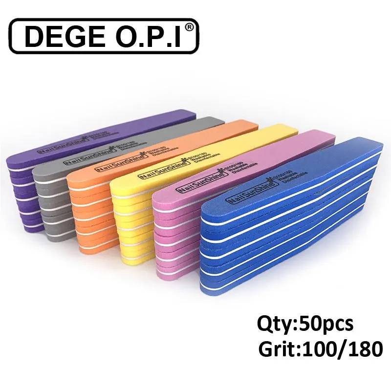 Equipment 50pcs Nail Files 100/180 Rhombus Double Side Nails Buffer Polish Files Sponge Grinding Manicure Pedicure Art Nail Salon Tool