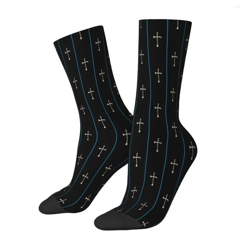 Chaussettes pour hommes j'espère que vous trouverez cet humérus Neskel graphique croix éthiopienne Art éthiopien hommes femmes automne bas Harajuku