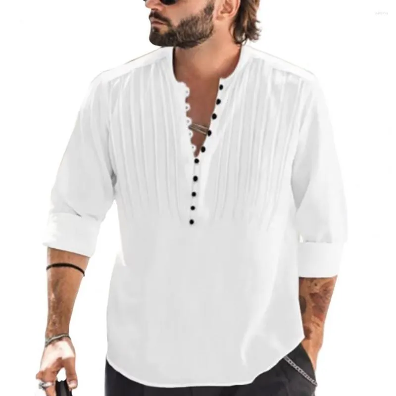 Camisas Informales Para Hombre Top De Verano Para Hombre Botones De Color Solido Manga Larga Cuello Levantado Uso Diario Camisa De Secado Rapido De Longitud Media Ropa Para Hombre De 16 13 DHgate