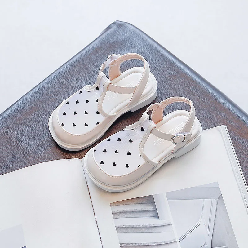 Sandals Girls Children Breathable Covered Toes Summer Cute Princess All match Kids Fashion Beige Prints Beautiful Shoes 230601