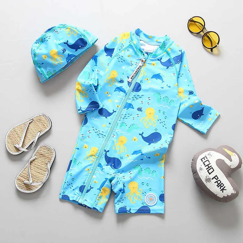 Swimwear Rush Guards 1-9Y Baby Boys Surfing Children's Swimming Set UPF50+Boys' Beach Suit Long sleeved SW404 P230602