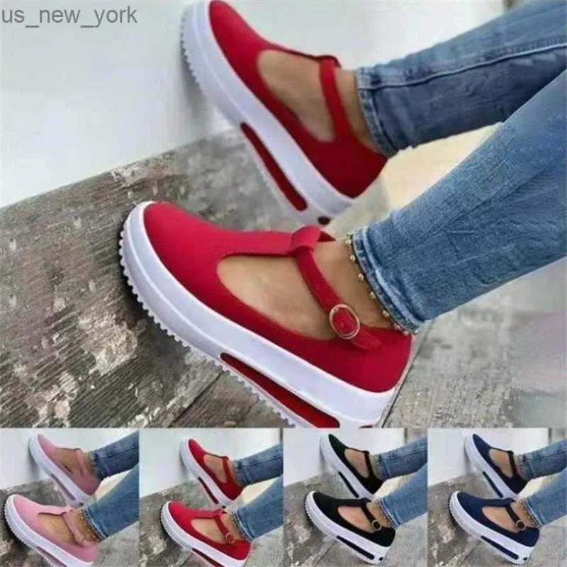 Sandales femme Vintage chaussures compensées femme boucle sangle fond épais chaussures plates plate-forme sandales troupeau femme chaussures été 2021 L230518