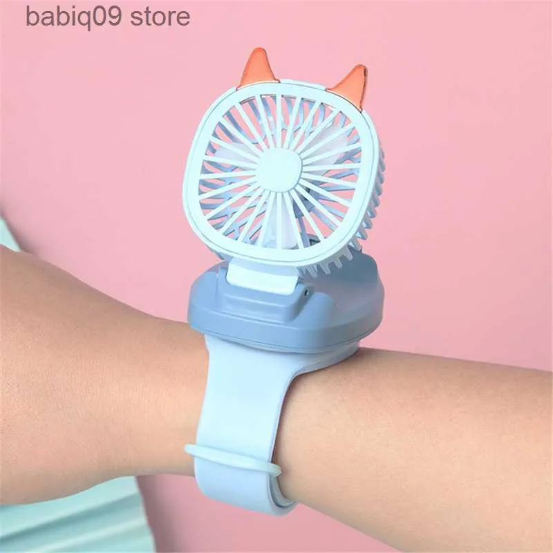 DHgate.com:Mini Handheld Electric Fans, Portable Wrist Strap Cartoon ...