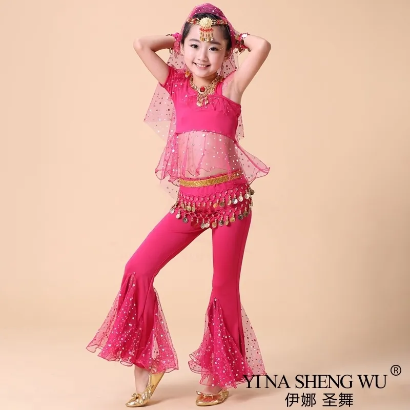 Ropa de baile estilo traje de danza del vientre para niños traje de danza  oriental niña traje de danza del vientre indio traje de danza del vientre
