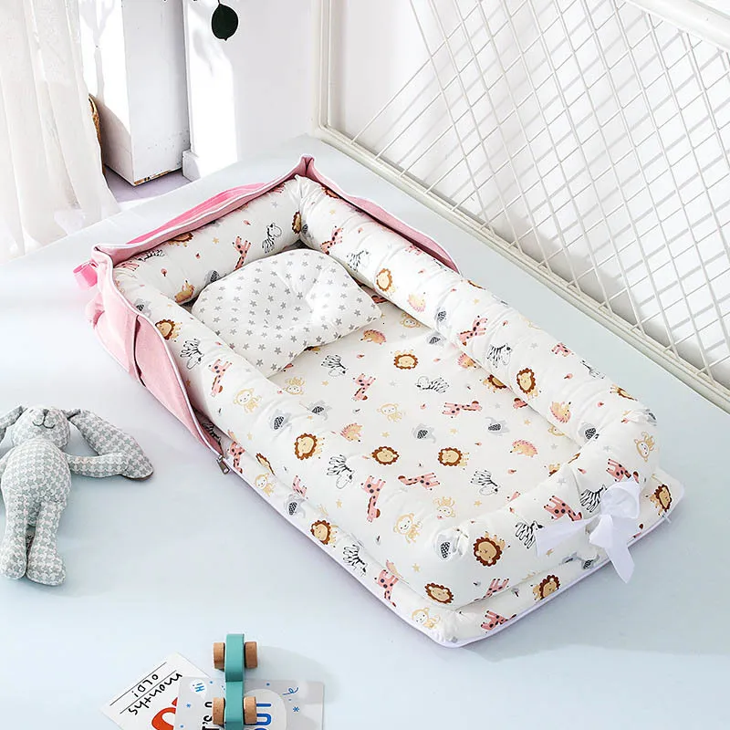 Rails de lit Sleeper Baby Nest pour les nés et les tout-petits 85x45cm Portable Pliable Berceau Voyage 230601