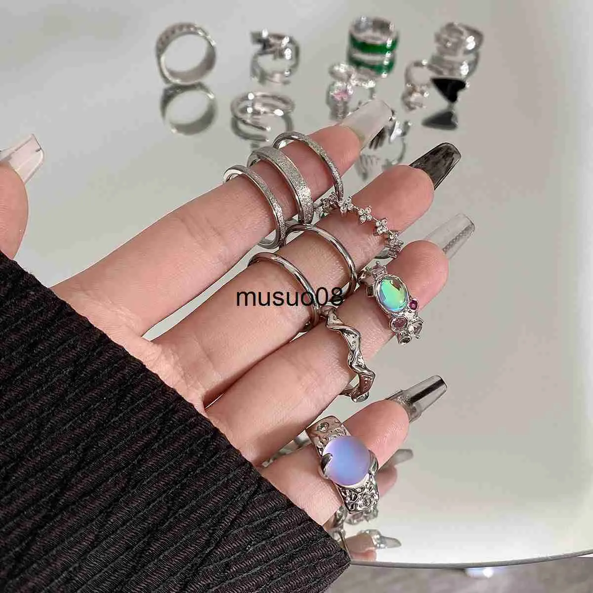 5-pack rings - Silver-coloured/Babe - Ladies | H&M IN