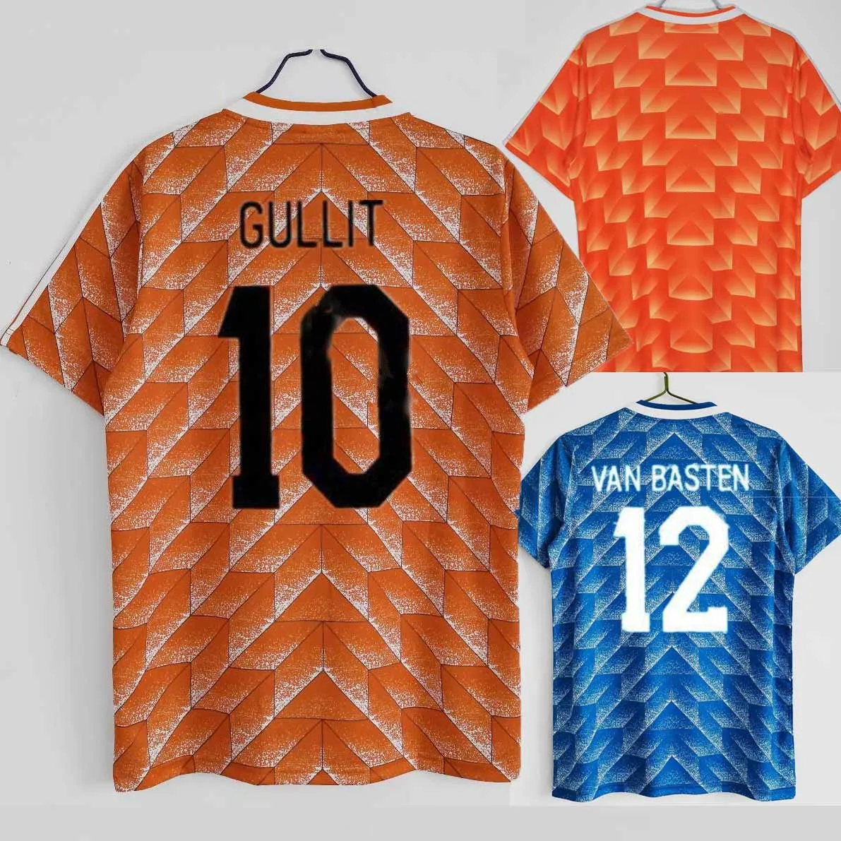 Rétro Pays-Bas 1988 Chemise vintage GULLIT VAN BASTEN à domicile Maillots de football van Basten Gullit Koeman Holland Kit classique Maillot d'entraînement Maillots de football