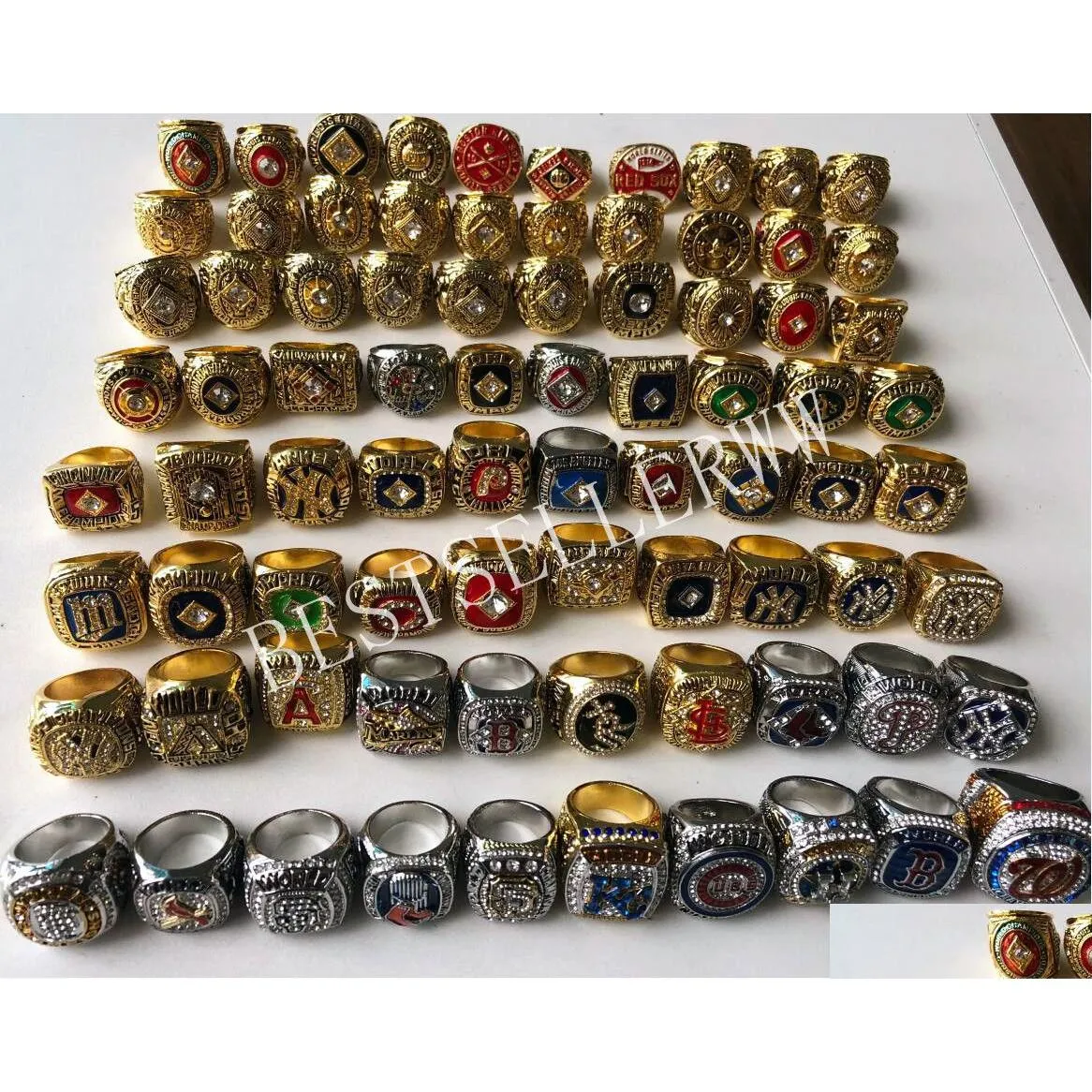 Cluster Ringen 118Pcs 1903 2023 World Series Baseball Team Champions Championship Ring Set Souvenir Mannen Fan Gift Drop Levering Sieraden Dh13J