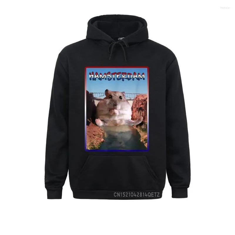 Erkek Hoodies Komik Hamster Hamsterdam- Amsterdam Hollanda Hediye Sweatshirts Dustin Day Boy Sleeve Tasarım Sportswears Erkekler