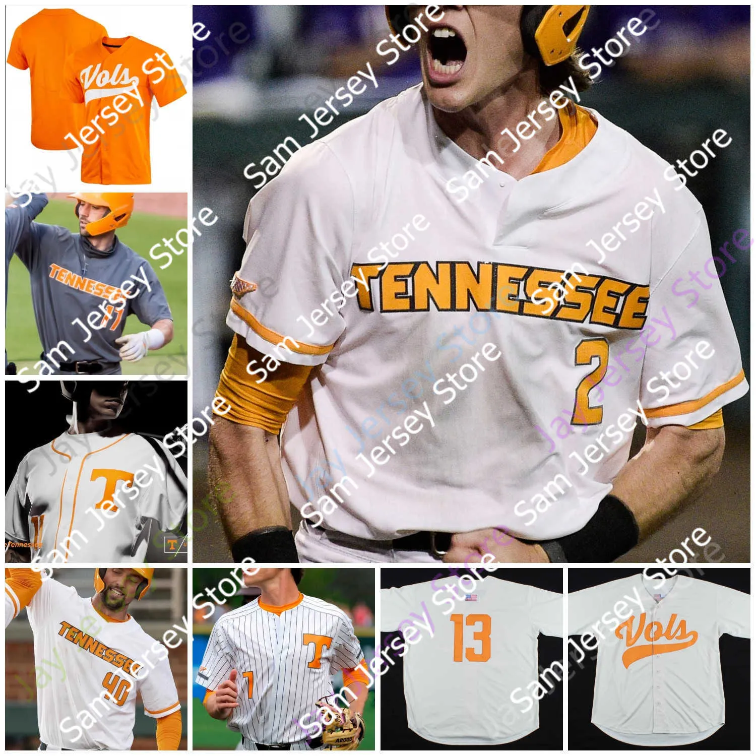 Tennessee Volunteers Baseball NCAA College Jersey Nick Senzel Beck Blade Tidwell Max Ferguson Drew Gilbert Matt Duffy