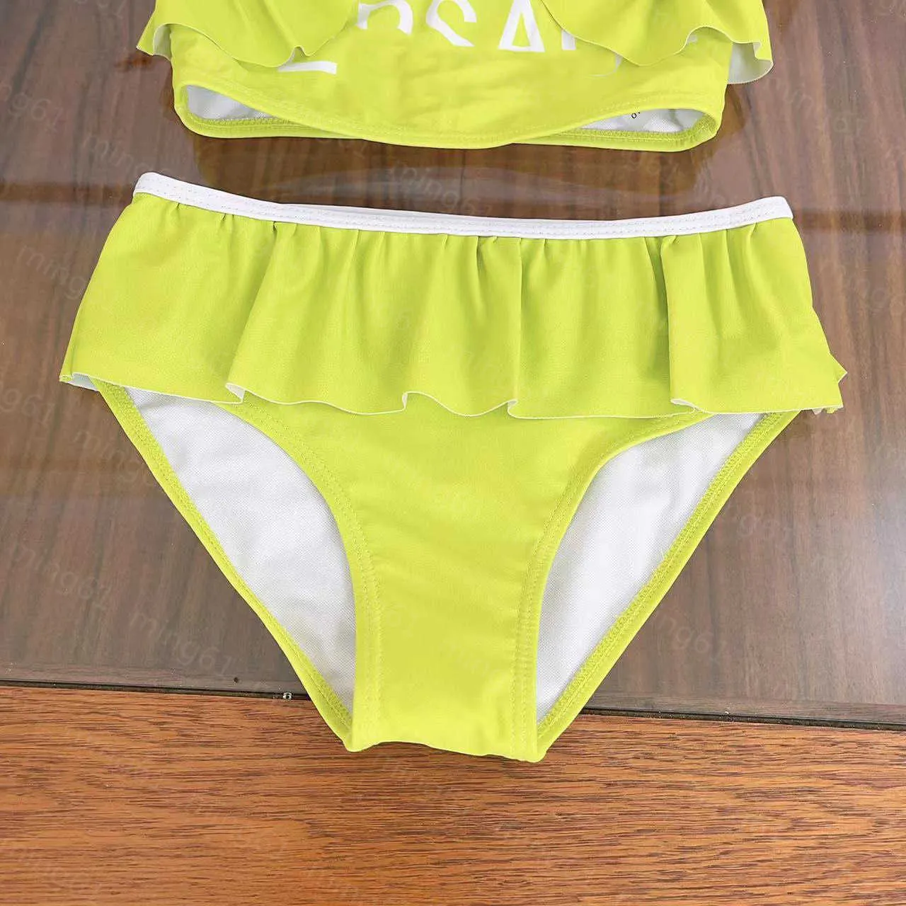23ss girls swimwear Designer Summer Two piece swimsuit kids Pure cotton Color matching sling Girls Swim Wear Beach Bikinis Swimwears two piece baby