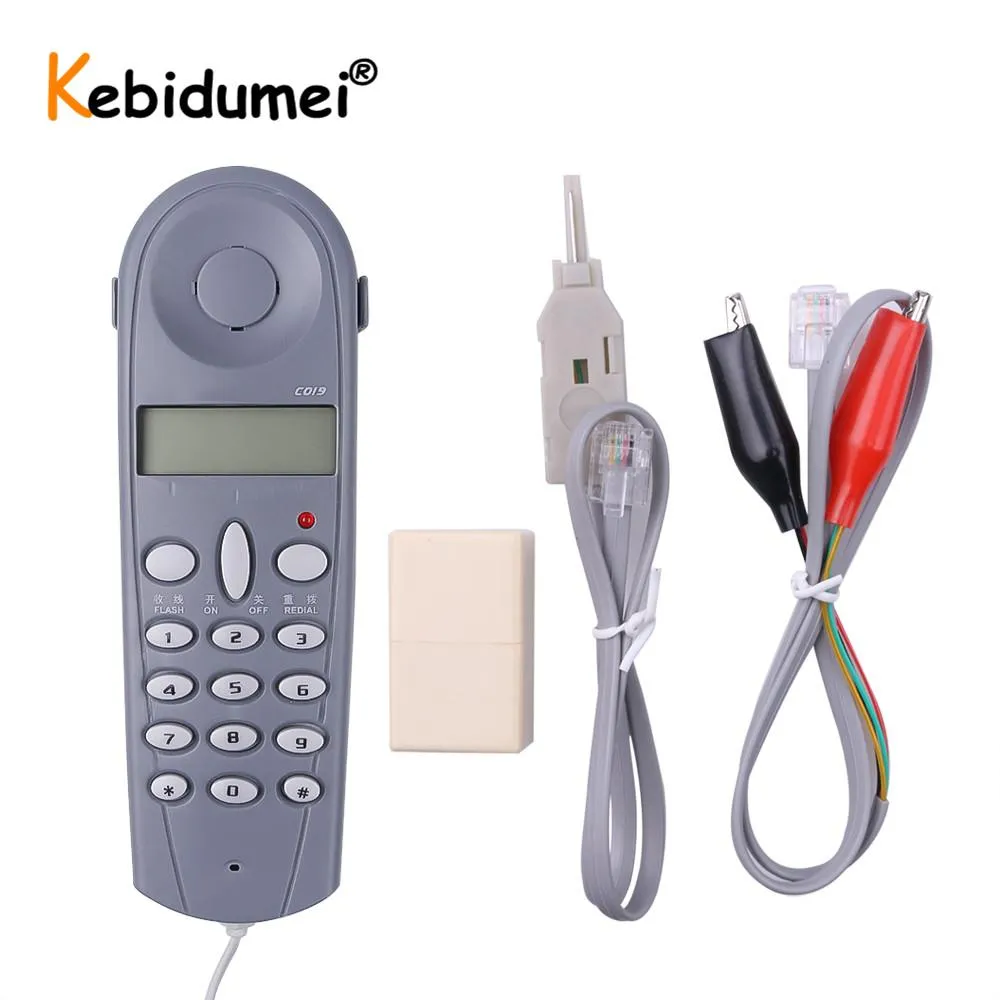 Tools Kebidu Lineman Tool Telefoon Butt Test Test Teletentetent Telefoon Netwerk Kabelset Professionele apparaat C019 Controleer op telefoonlijnfout