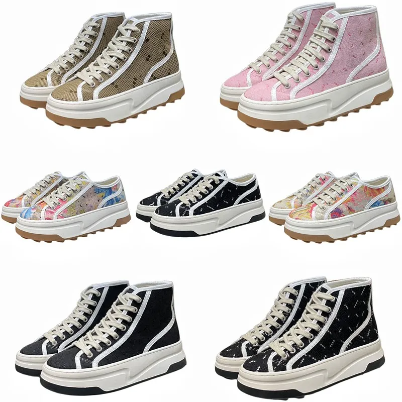 High-Top-Basketballschuhe, Luxus-Designer-Schuhe, klassische Damen-Sneaker, modische Stickerei-Plateauschuhe, bequeme Low-Top-Leinwandschuhe, atmungsaktive Freizeitschuhe