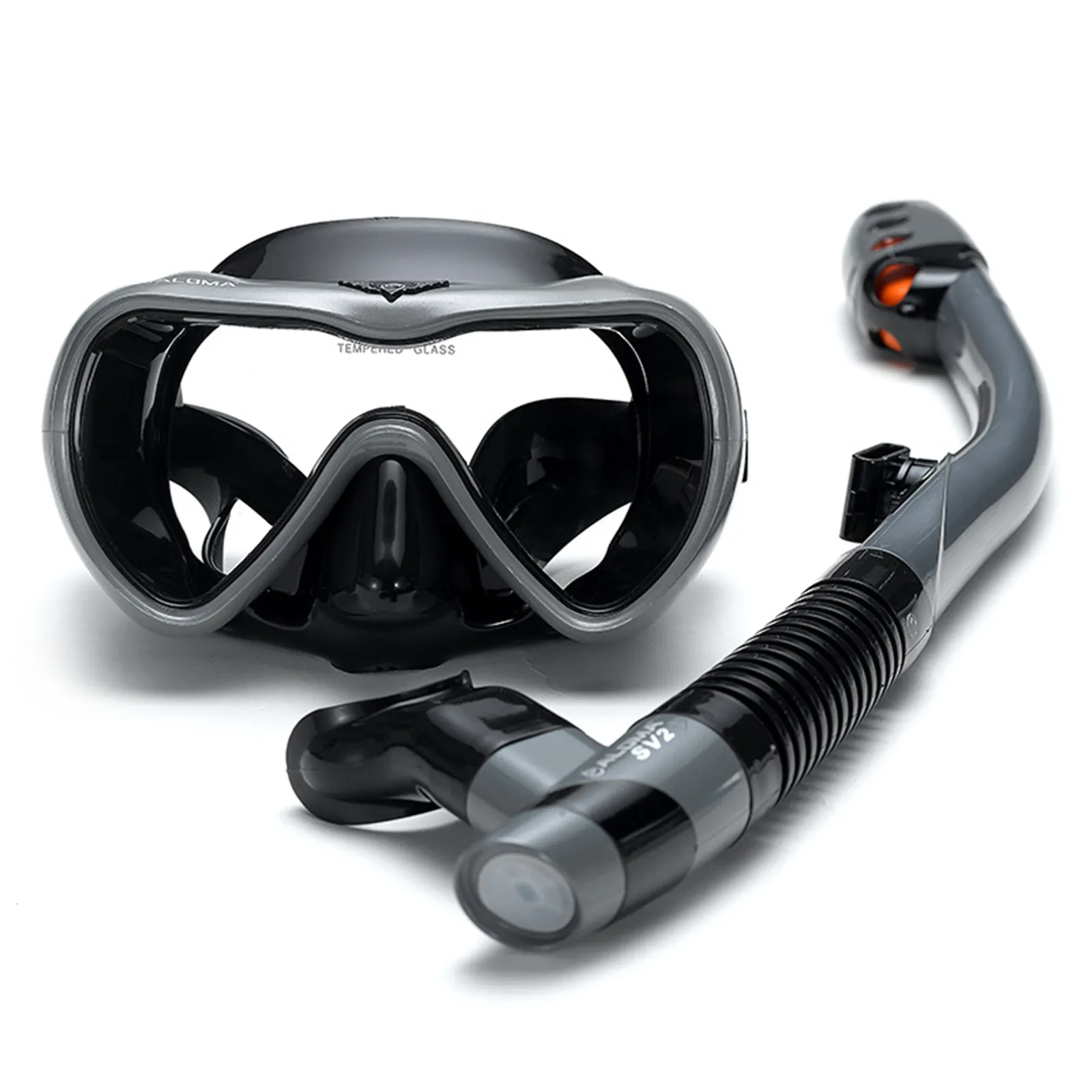 Dykmasker läcktät snorkel set anti-dimma simning snorkelglasögon glasögon med lätt andetag torrt snorkelrör simning dykning mask 230601