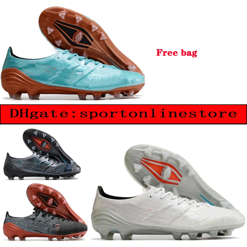 Sac cadeau Qualité Chaussures de football pour hommes Alpha Made in JapanFG crampons de football chaussures neymar scarpe calcio designers hommes Ultimate chuteiras botas de futbol wholesale