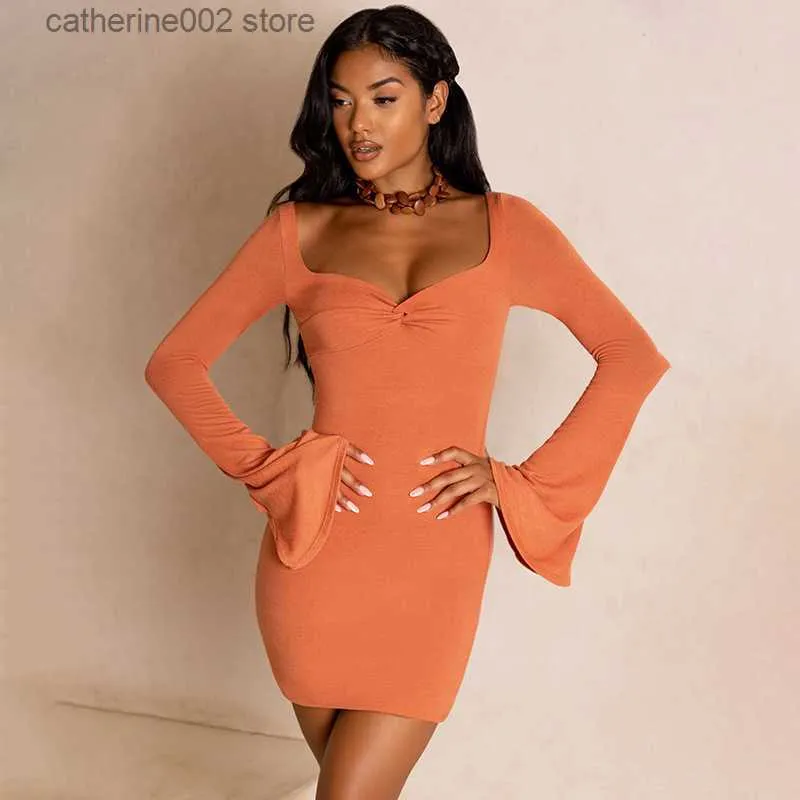 Party Dresses Elegant Long Sleeve Mini Dresses for Women Autumn Bodycon  Sheath Dress White Orange Green from Dhgate Urban Sexy Dresses - price 15.17