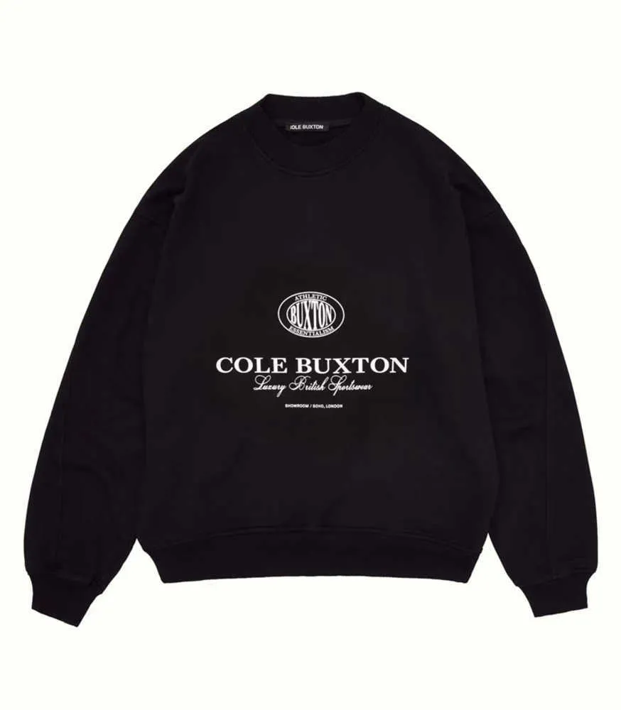 Col rond à capuche Cole Buxton Sweatshirts Hommes Femmes 1 Lettre de haute qualité Slogan CB Crewneck Loose design888