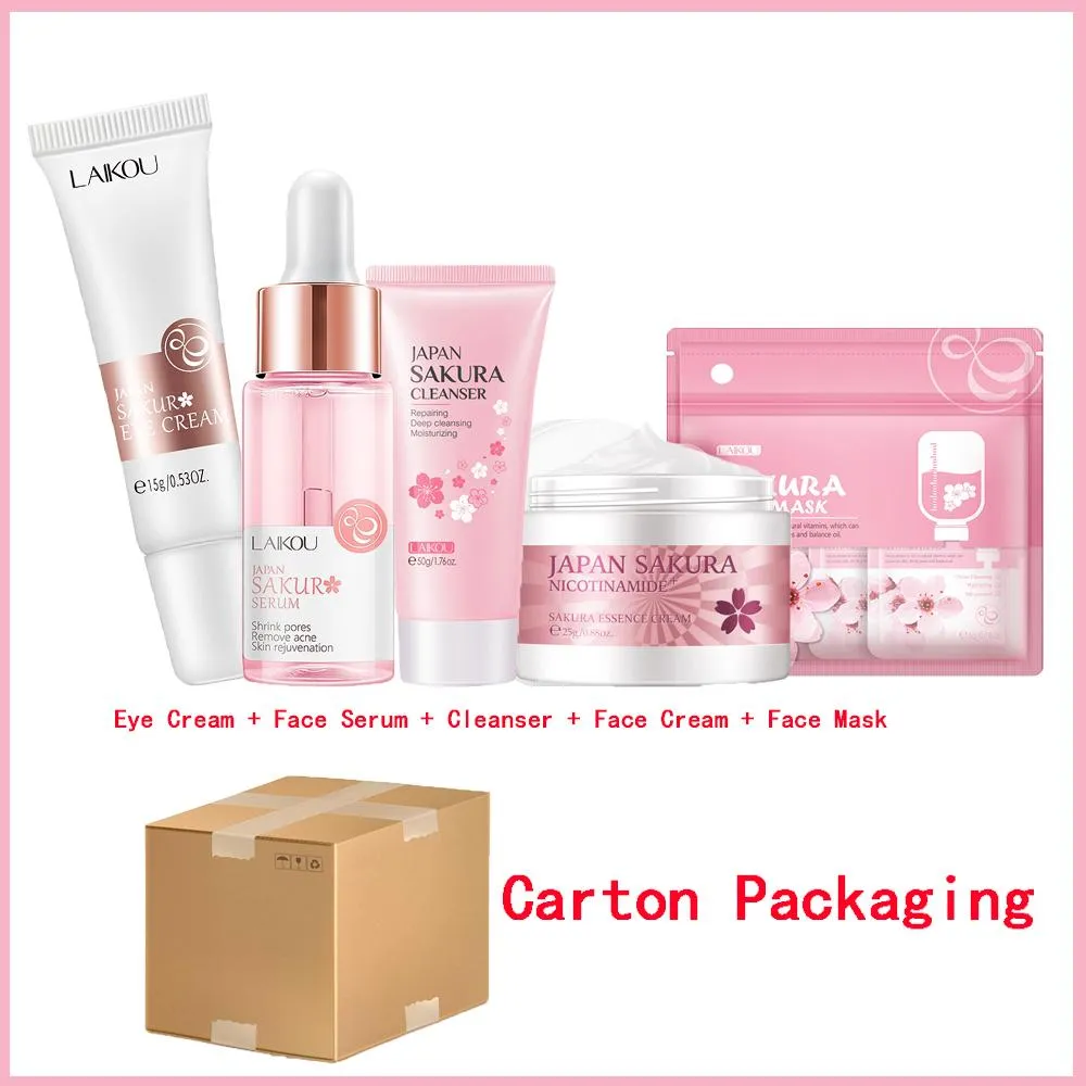 Soleil de soins de la peau du visage Ensemble SAKURA FACE SERRAC CRAME CRAME CRAME ANTI RULLION